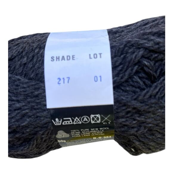 10 x Jaeger Sport Superwash Pure Wool 50g skeins | 217 Anthracite Grey, UK - Picture 5 of 8